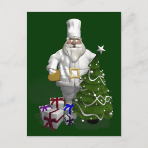 Cartão Postal De Festividades Chef de Papai Noel