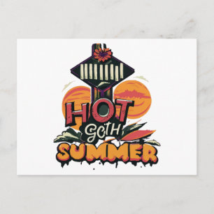 Cartão Postal De Festividades Chic de Verão de Gótico quente