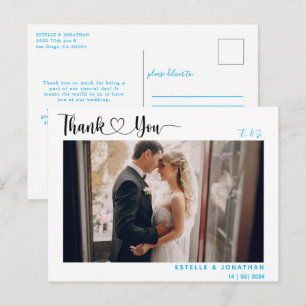 Cartão Postal De Festividades Chic Minimalista Agradecimento Estiloso em Calig