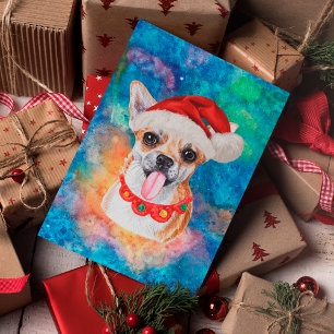 Cartão Postal De Festividades Chihuahua Breed Dog Natal