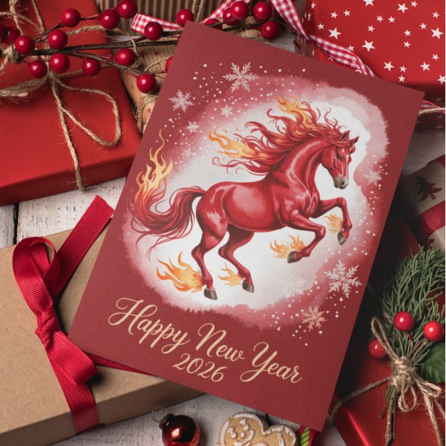 Cartão Postal De Festividades Chinese New year of the Horse 2026 (Criador carregado)