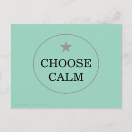 Cartão Postal De Festividades Choose Calm – Minimal Greeting Card |  