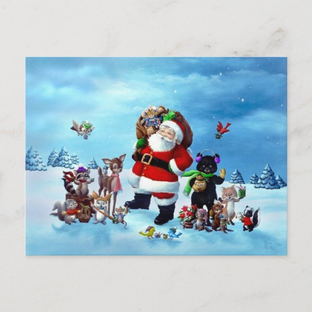 Cartão Postal De Festividades Christmas (Frente)