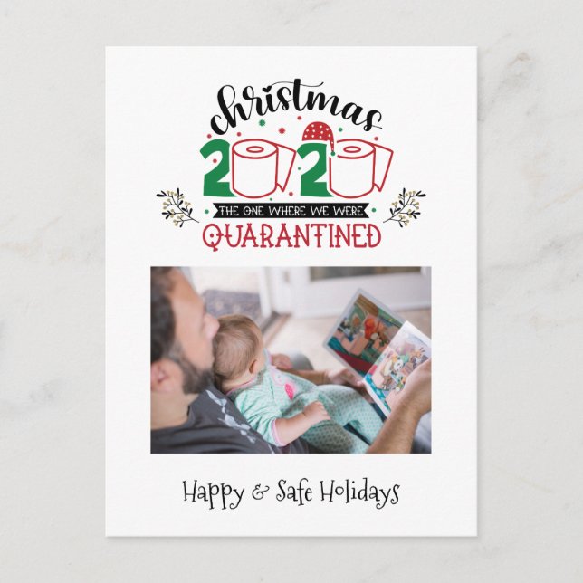 Cartão Postal De Festividades Christmas 2020 | Where We Were Quarantined Photo (Frente)