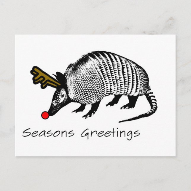 Cartão Postal De Festividades Christmas Armadillo (Frente)