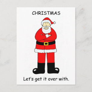 Cartão Postal De Festividades Christmas Bah Humbug
