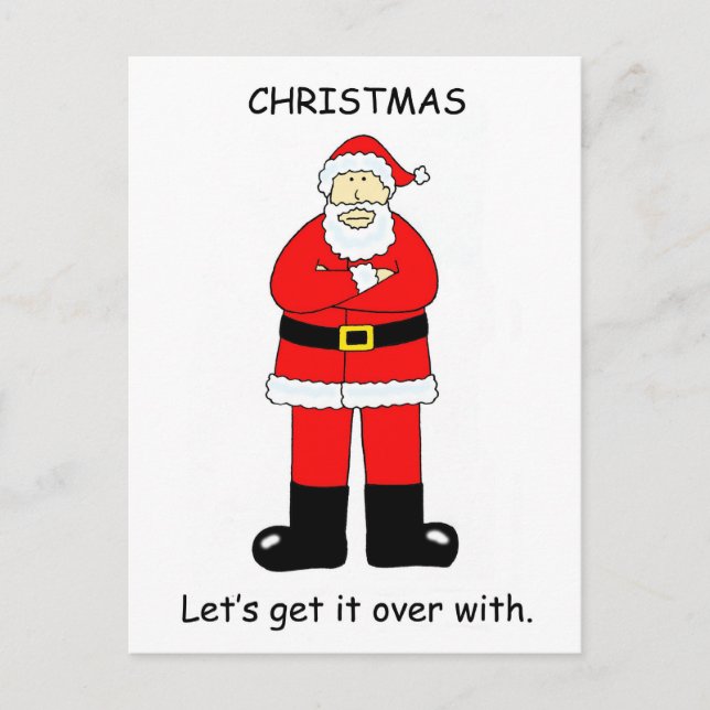 Cartão Postal De Festividades Christmas Bah Humbug (Frente)