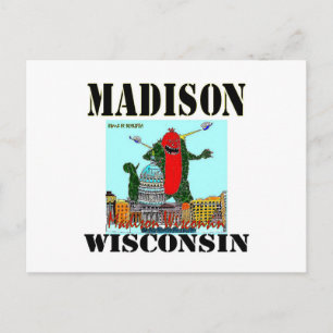 Cartão Postal De Festividades Christmas Card from Madison Wisconsin
