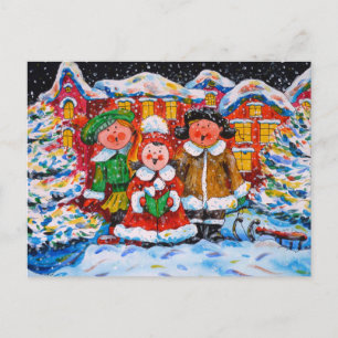 Cartão Postal De Festividades Christmas Carol