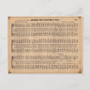 Cartão Postal De Festividades Christmas Carol: Around the Christmas Tree