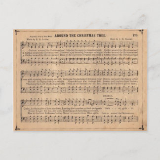 Cartão Postal De Festividades Christmas Carol: Around the Christmas Tree
