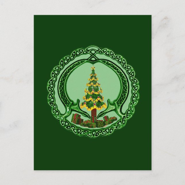 Cartão Postal De Festividades Christmas Claddagh (Frente)