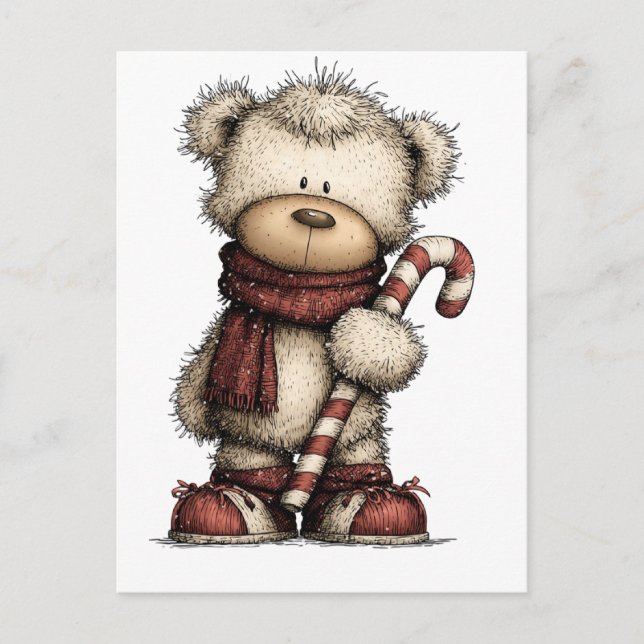 Cartão Postal De Festividades Christmas Clipart Collection | Teddy Bear  (Frente)