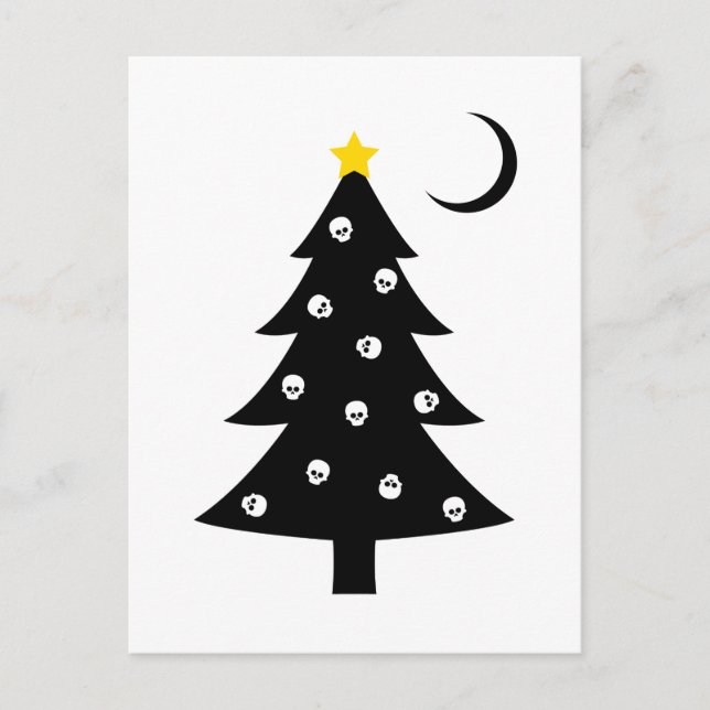 Cartão Postal De Festividades Christmas Creepy Tree (Frente)