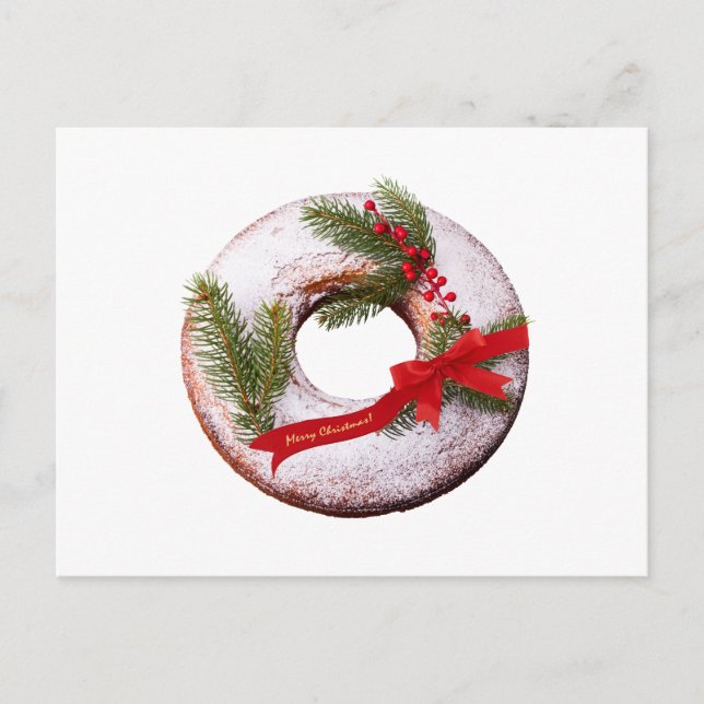 Cartão Postal De Festividades Christmas Donut (Frente)
