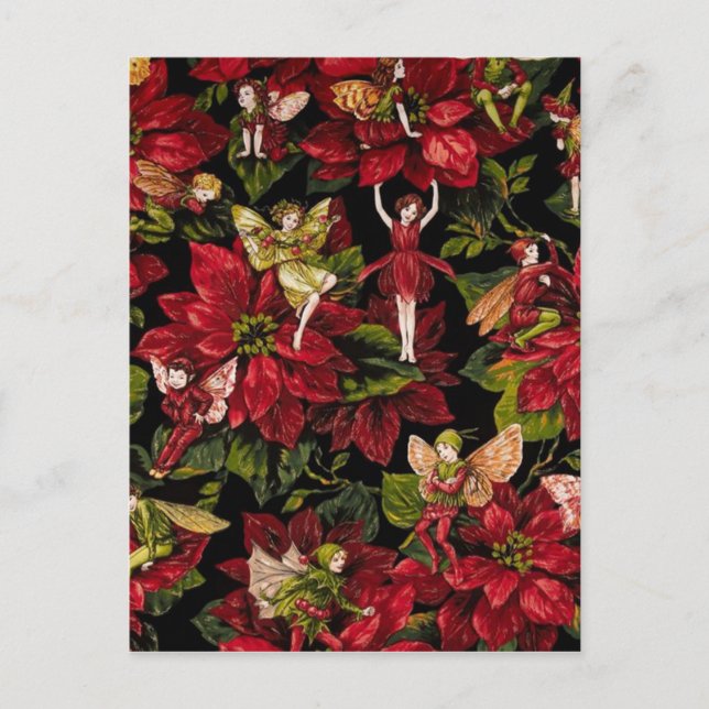 CARTÃO POSTAL DE FESTIVIDADES CHRISTMAS FAIRIRES (Frente)