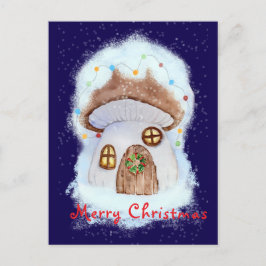 Cartão Postal De Festividades Christmas fairy house