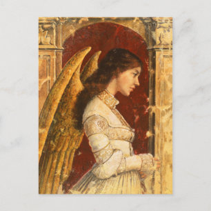 Cartão Postal De Festividades Christmas Fresco Angel