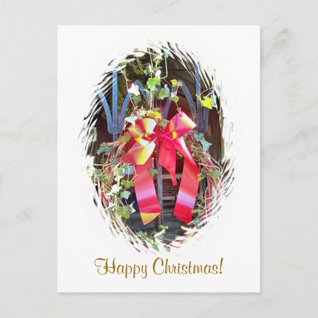 CARTÃO POSTAL DE FESTIVIDADES CHRISTMAS GARLAND (Frente)