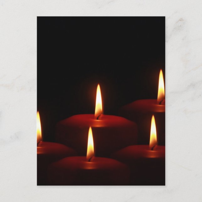 Cartão Postal De Festividades Christmas Holiday Advent Candle Flames (Frente)