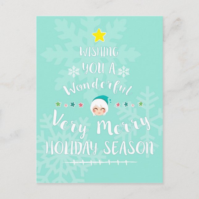 Cartão Postal De Festividades Christmas Holiday Card - Christmas Tree (Frente)