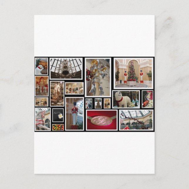 Cartão Postal De Festividades Christmas in Las Vegas (Frente)