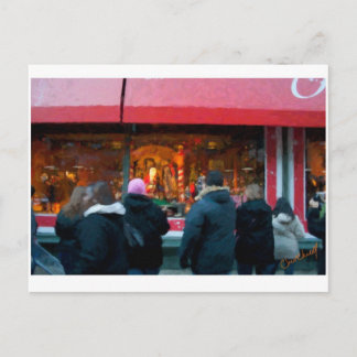 Cartão Postal De Festividades Christmas in NYC window display