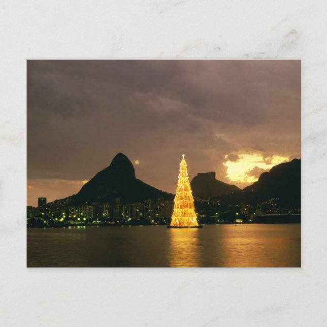 Cartão Postal De Festividades Christmas In Rio De Janeiro Brazil (Frente)