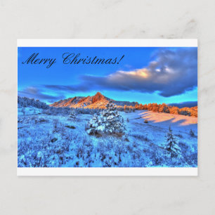 Cartão Postal De Festividades Christmas In The Mountains