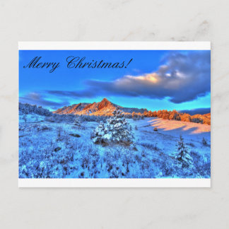 Cartão Postal De Festividades Christmas In The Mountains