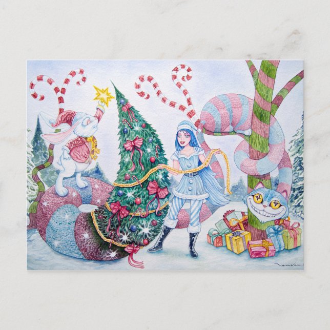 Cartão Postal De Festividades "Christmas in Wonderland" Postcard (Frente)
