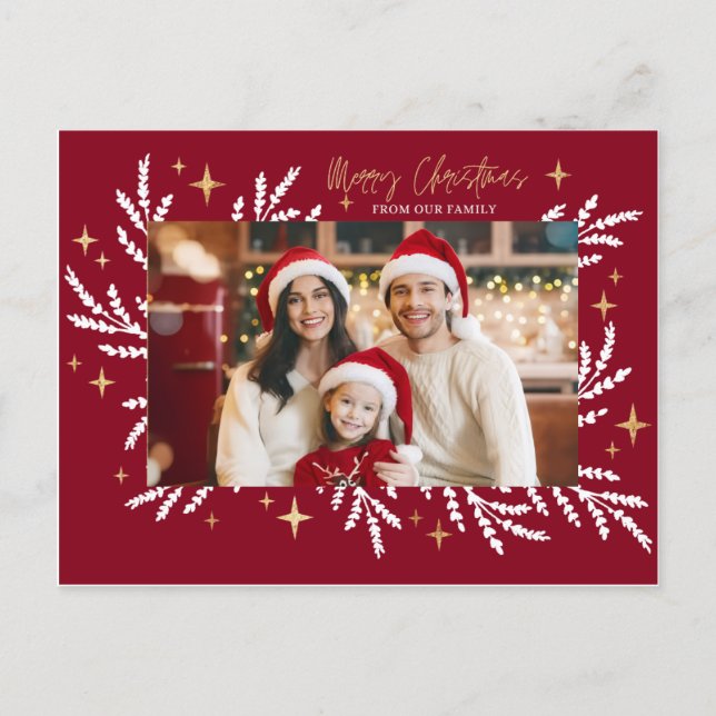 Cartão Postal De Festividades christmas invitation card (Frente)