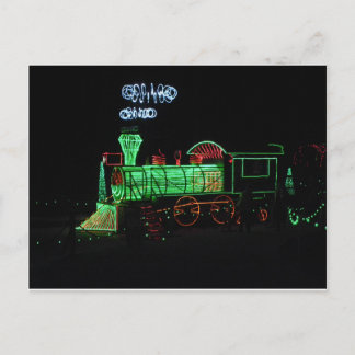 Cartão Postal De Festividades Christmas Light Train