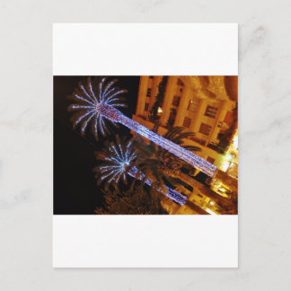 Cartão Postal De Festividades Christmas lights Sicily.