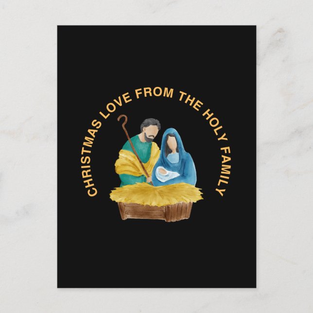 CARTÃO POSTAL DE FESTIVIDADES CHRISTMAS LOVE FROM THE HOLY FAMILY (Frente)