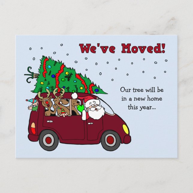 Cartão Postal De Festividades Christmas Moving Announcement postcards (Frente)