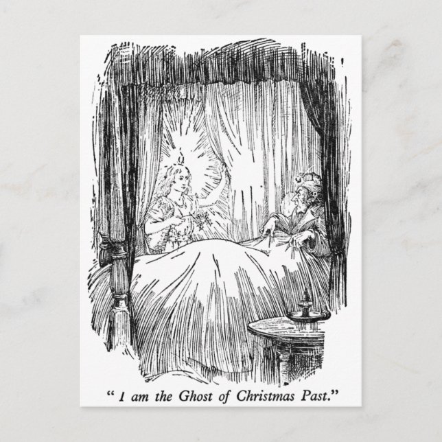 Cartão Postal De Festividades Christmas Past (with text) (Frente)