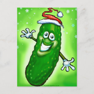 Cartão Postal De Festividades Christmas Pickle