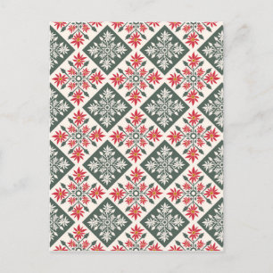 Cartão Postal De Festividades Christmas Poinsettia Kapa