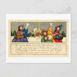 Cartão Postal De Festividades Christmas Postcard (1920)
