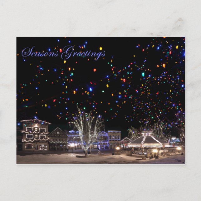 Cartão Postal De Festividades Christmas Postcards:  'Northern Lights' (Frente)