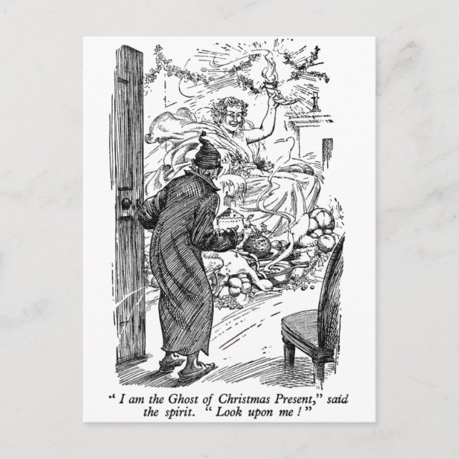 Cartão Postal De Festividades Christmas Present (with text) (Frente)