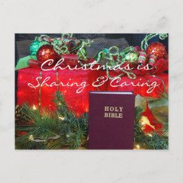 Cartão Postal De Festividades Christmas Sharing & Caring Postcard2 - customize