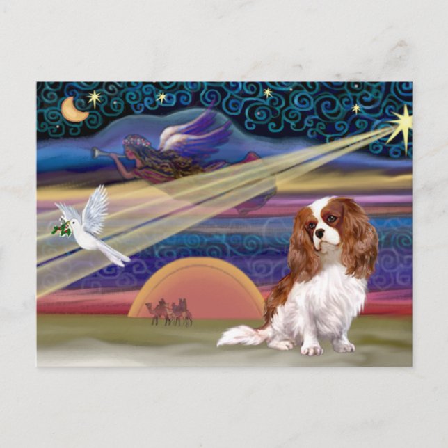 Cartão Postal De Festividades Christmas Star - Cavalier (Blenheim) (Frente)