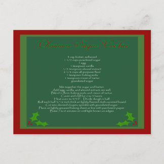 Cartão Postal De Festividades Christmas Sugar Cookie Recipe Postcard
