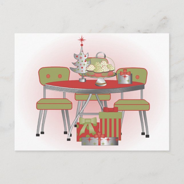 Cartão Postal De Festividades Christmas Table (Frente)