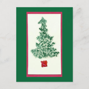Cartão Postal De Festividades Christmas Tree