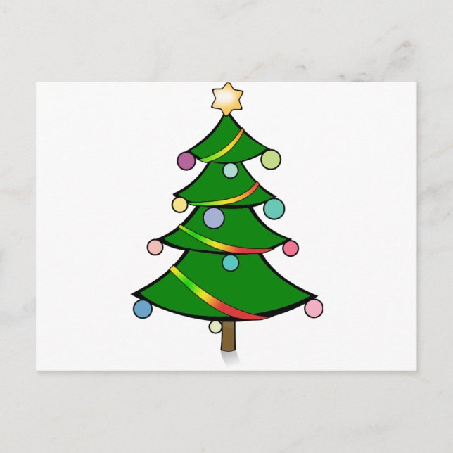 Cartão Postal De Festividades Christmas Tree with Rasta Garland (Frente)