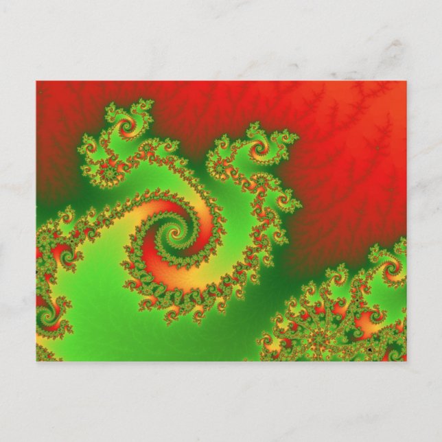 Cartão Postal De Festividades Christmas Triple Twirl Postcard (Frente)