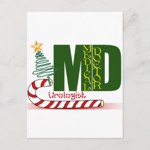 CARTÃO POSTAL DE FESTIVIDADES CHRISTMAS UROLOGIST - MÉDICO - MD
